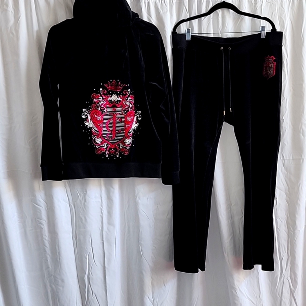 Juicy Couture velvet embellished track suit